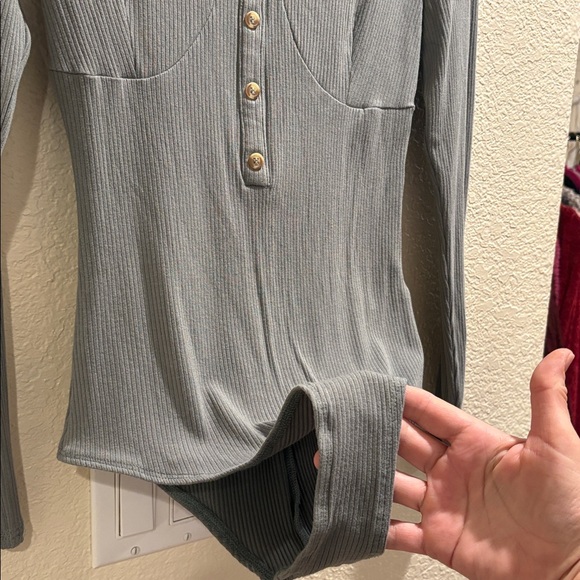 Corset Style Bodysuit Sage Green By Dress Forum - Picture 6 of 11